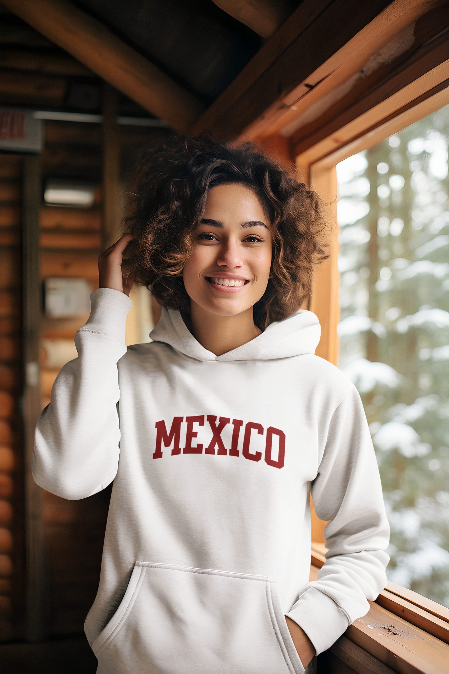 Hoodie Premium Cotton Mexico Rojo