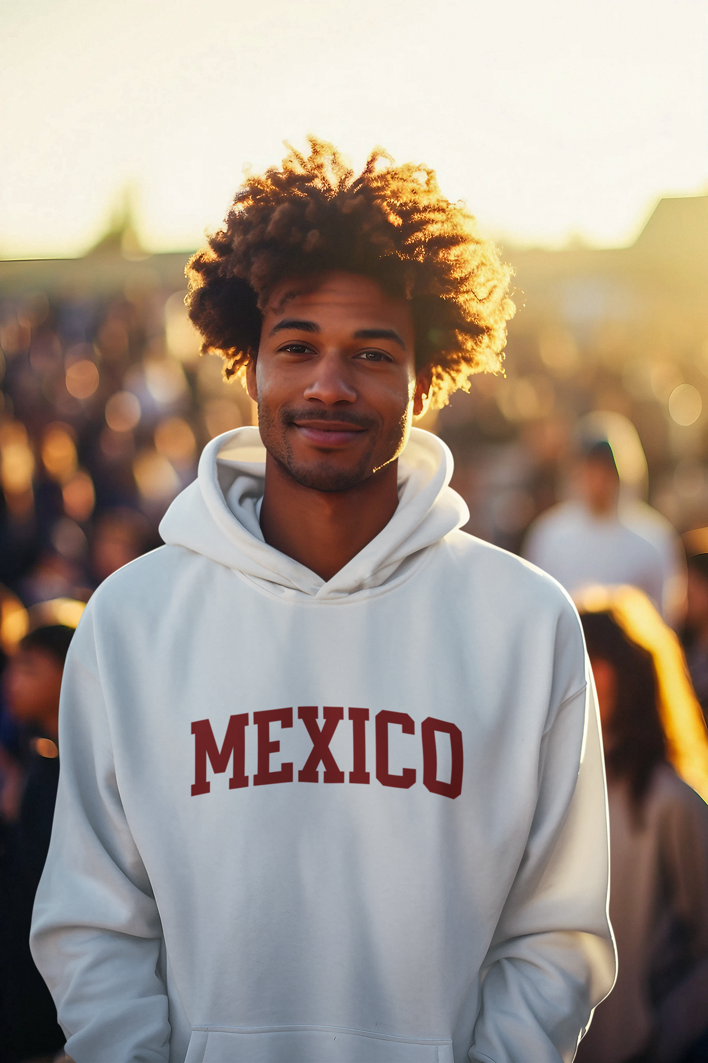 Hoodie Premium Cotton Mexico Rojo