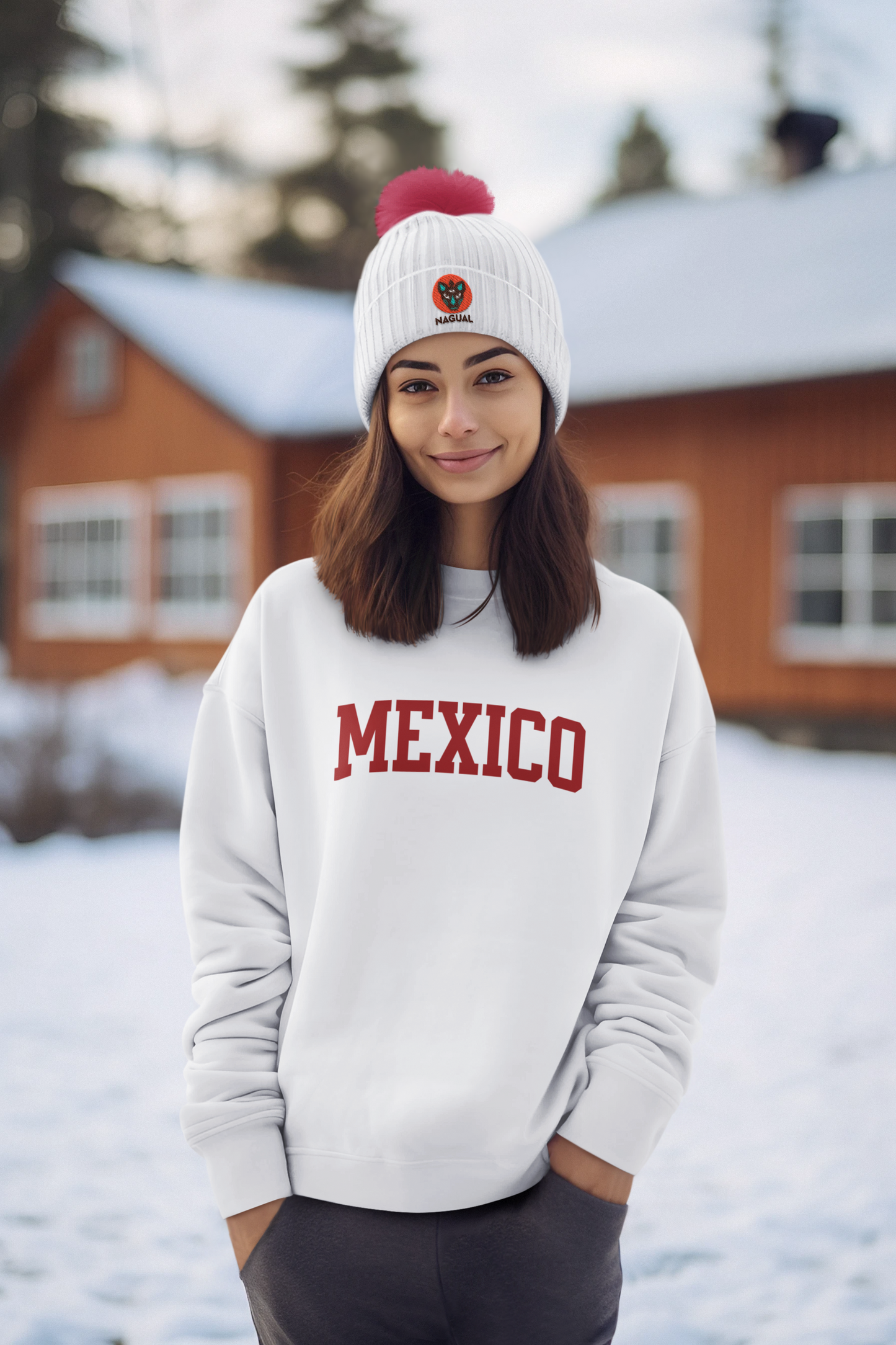 Sweatshirt Premium Cotton Mexico Rojo