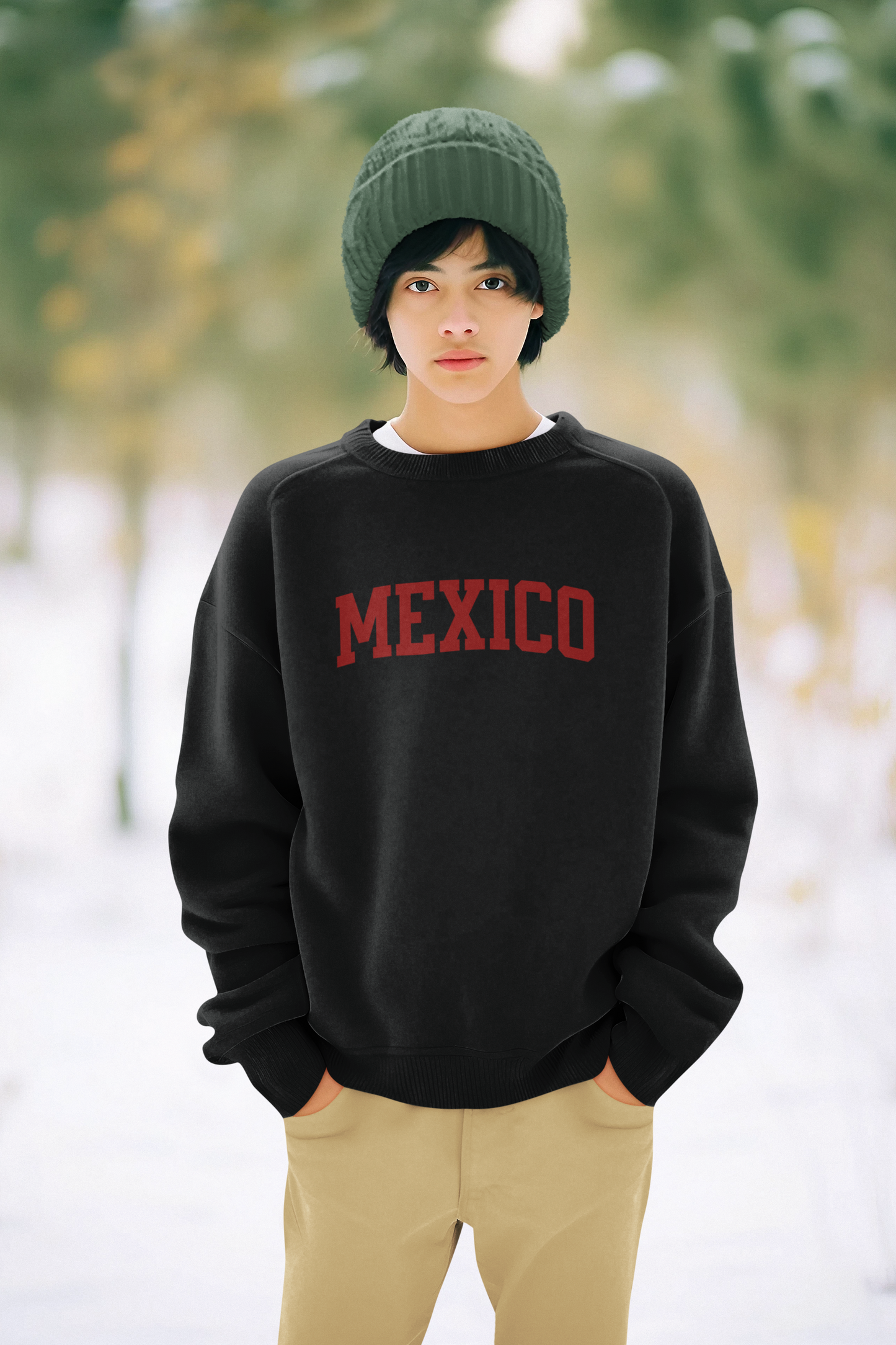 Sweatshirt Premium Cotton Mexico Rojo