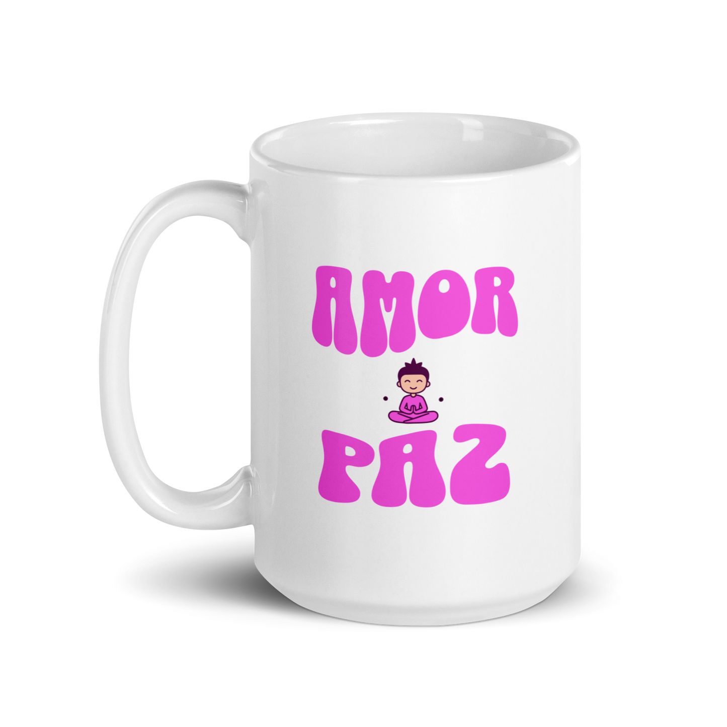 White Glossy Mug Amor & Paz