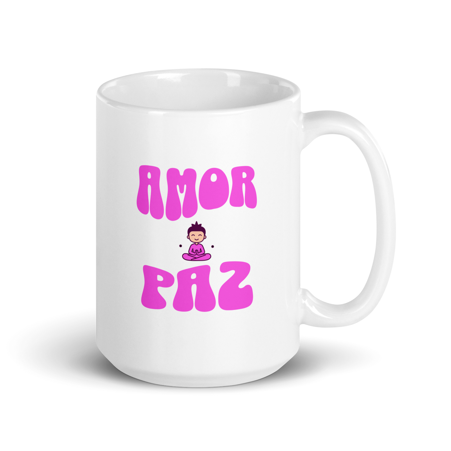 White Glossy Mug Amor & Paz