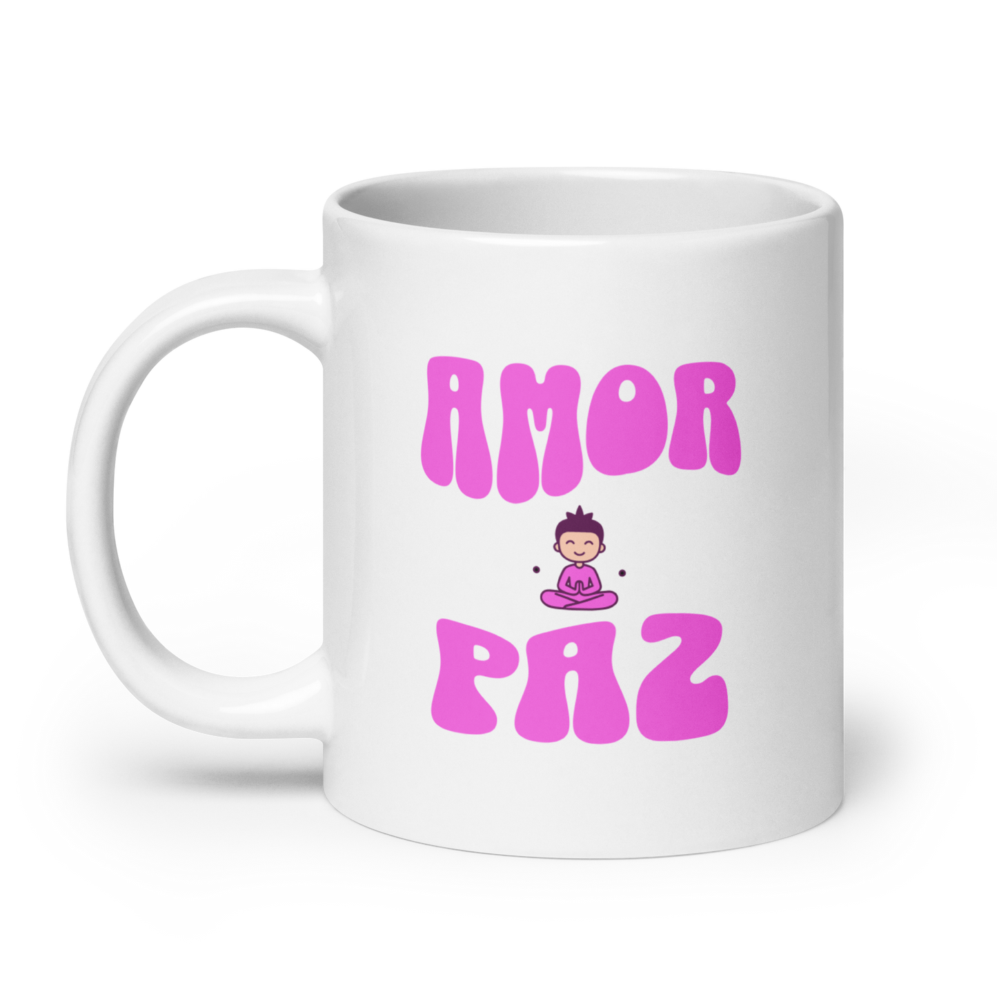 White Glossy Mug Amor & Paz